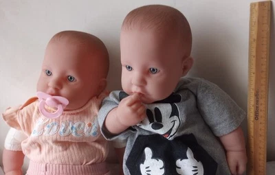 19" Berenguer Realistic Cuddle baby Doll Twins (Boy & Girl Soft Body Vinyl Limbs - Image 1 of 4