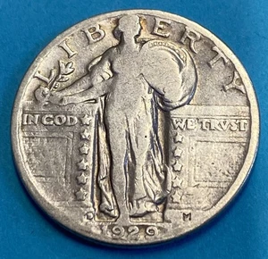 1929-D 25C Standing Liberty Quarter Verkauft wie abgebildet - Bild 1 von 2