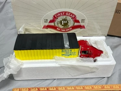 MACK R MODEL GRAIN BOX Truck First Gear 1:34 10-3706 RIVER RIDGE FARMS rare! - Image 1 of 4