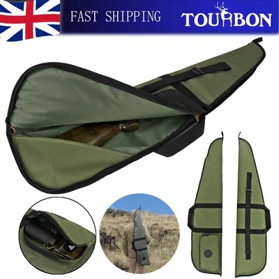 TOURBON Shooting Rifle Scoped Cover Slip Bag Gun Case Tool Carrier Zipped Pouch - Image 1 of 4