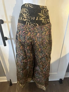 JUNGLEE BILLEE Wide Leg Boho Pants With Pockets Free size S M L XL - Picture 1 of 5