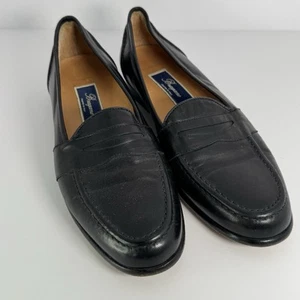 Bragano Cole Haan Men 9.5 N Classic Penny Loafers Black Leather Slip Shoes Italy - Bild 1 von 7