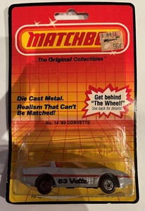 Corvette Matchbox '83 Nº14 Gris NUEVO en BP MACAO 1983 - Imagen 1 de 4