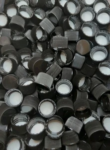 20/410 size Black Cap Lot of 10, Foam lined, Ribbed sides, Smooth top. DR-43242 - Picture 1 of 4