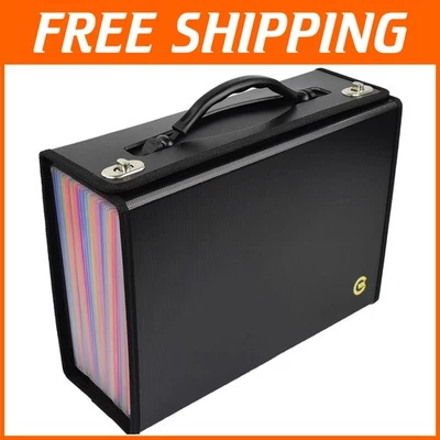 Accordion File Organizer with 36 Color Pockets - Image 1 of 4