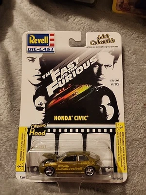 1/64 Revell The Fast & The Furious Metallic Olive Green Honda Civic - Issue #102 - Image 1 of 3