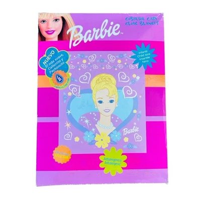 Manta Barbie Vintage San Marcos México y2k Mattel Ultra Suave 43x51 pulgadas Foto 1 de 4