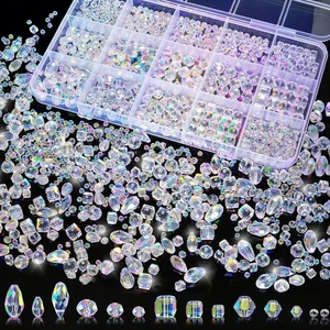 Laopottbeads 1500 Stück Kristall Glasperlen zur Schmuckherstellung - 12 Stile Bic... - Bild 1 von 7
