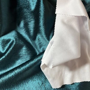 Peacock Striations Blue Velvet Velveteen Low Nap Fabric Decorator Remn 24"w x61" - Picture 1 of 9