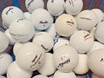 100 Maxfli Noodle 3A/4A White Recycled/Pre Owned Golf Balls (8 dozen + 4 extra) - Image 1 of 4