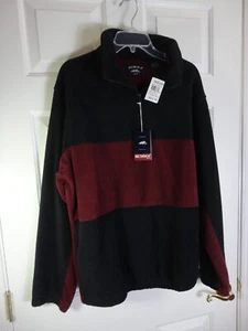 Suéter de lana con cremallera negro/borgoña 1/4 Summa Sport talla M para hombre - Imagen 1 de 4