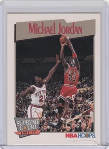 1991 NBA Hoops Basketball Card #455 Michael Jordan Supreme Court - NrMt - Picture 1 of 2