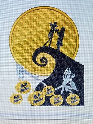 Manta bebé bordada personalizada Pesadilla antes de Navidad Foto 1 de 4