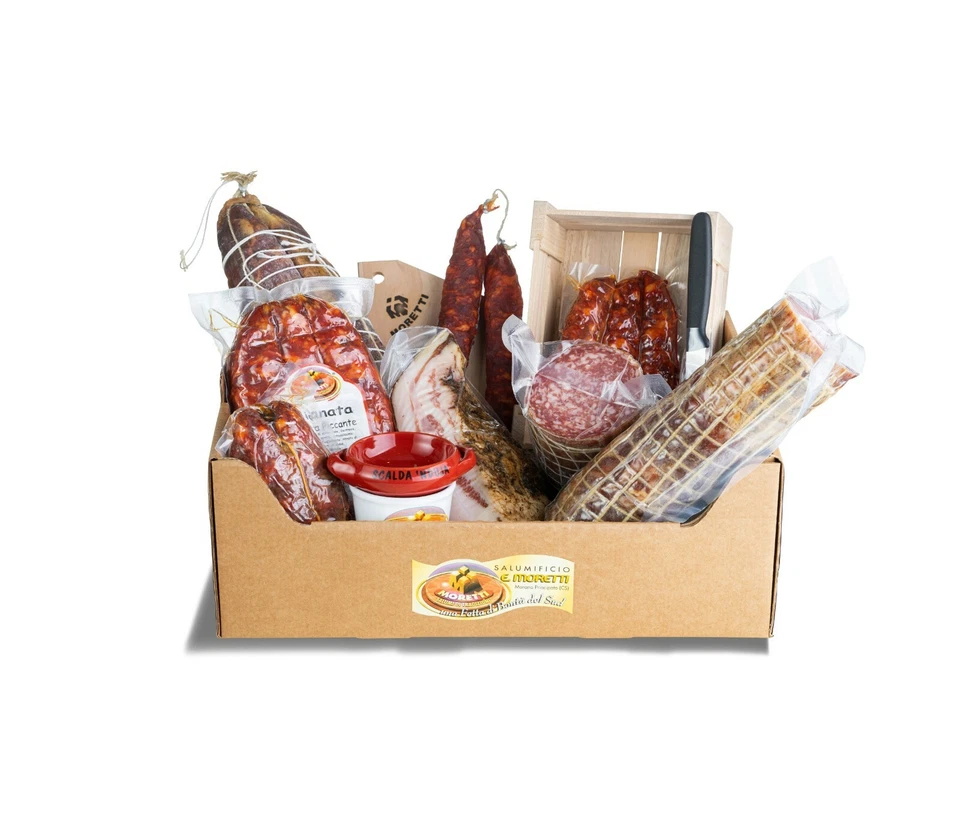 MORETTI SALUMI DI TRADIZIONE Moretti® Cesta Regalo Natalizio Specialità Salumi Artigianali Calabresi