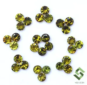 Turmalina verde natural corte redondo 4 mm lote 30 piezas piedras preciosas sueltas 8,12 CTS - Imagen 1 de 6