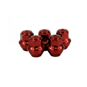 5PC M12 x 1.5 Red Front Rear Wheel Lug Nut for Ford Focus Fiesta Lincoln Corsair - Picture 1 of 10