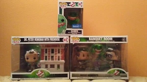 GHOSTBUSTERS- POP!- SLIMER- DR.VENKMAN WITH FIREHOUSE- BANQUET ROOM- FUNKO - Picture 1 of 7