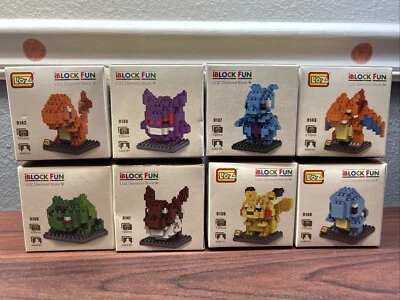 Lot Of 8 Pokémon iBlock Fun LOZ Diamond Block New - Image 1 of 4
