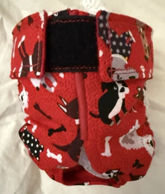 Pañal lavable pantalón ropa interior sanitaria perro cachorro mascota perro rojo xxxs Foto 1 de 4