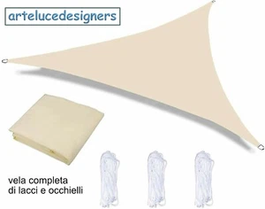 Sonnensegel dreieckig Beschattung Außen Garten Plane Wasserabweisend - Bild 1 von 9