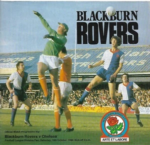BLACKBURN ROVERS v CHELSEA 18th OCTOBER 1980. (FREE POST IN THE UK). - Picture 1 of 2