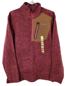 Maglione pullover uomo Cloud 1/4 zip pile manica lunga nuovo con etichette Eddie Bauer taglia M - Foto 1 di 8