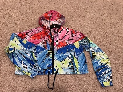 Nike LADY'S S Rompevientos Chaqueta Abrigo Rosa Azul Palmera Selva Lluvia NY Foto 1 de 4