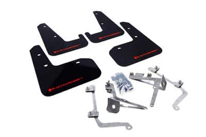 Rally Armor FITS 11-14 Subaru WRX/STI (Sedan Only) Black UR Mud Flap w/ Red Logo - Picture 1 of 4