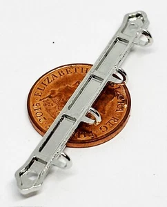 Dolls House 4 Metal Hooks On A Bar Coat Kitchen Tumdee 1:12 Scale Miniature SL - Picture 1 of 7