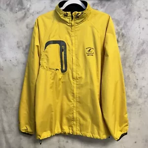 Slazenger Golf Jacket Mens Large Yellow Full Zip Embroidered Meadow Lark - Picture 1 of 16