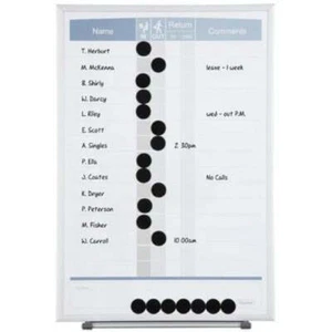 NEW Quartet Staff In/Out Whiteboard 410 X 280Mm - Picture 1 of 1