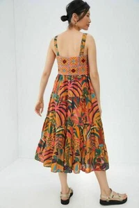 New Anthropologie Farm Rio Crochet Maxi Dress Brown size M $238 - Picture 1 of 2