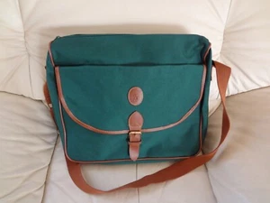 VTG Ralph Lauren Fragrances Green w/Brown Trim Canvas Cross body Messenger Bag - Picture 1 of 9