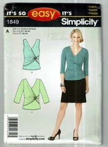 Simplicity #1849 Stretch Knit Top with variations Pattern Sz: 10-20 UC - Picture 1 of 2