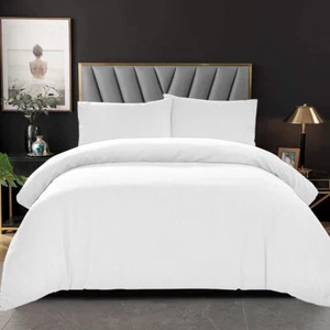 7 PC Bedding Set White Solid Egyptian Cotton Breathable ECO Friendly 1000TC - Picture 1 of 5