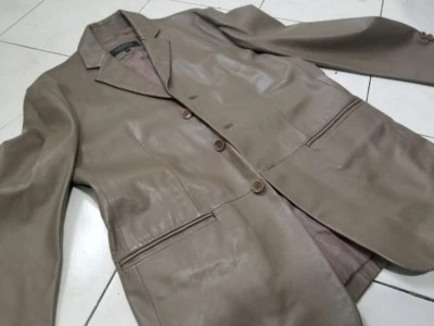 Blazer/jaqueta de couro Sorgente casual dobra 3 botões tamanho 40 masculina - Imagem 1 de 4