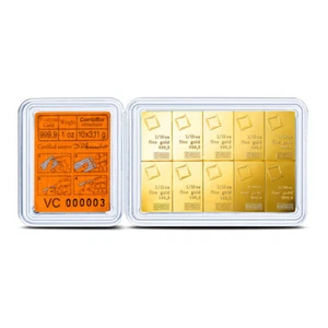 1 oz Valcambi Gold CombiBar (10 x 1/10 oz, New w/ Assay) - Picture 1 of 2