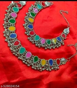 Multicolored Ghungroo Indian Anklet Bollywood Jewelry Afgani Anklet For Her - Picture 1 of 2