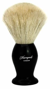 Homme Raser 100% Pure Blaireau Blanc Cheveux avec Noir Poignée Propre Blaireau - Picture 1 of 1