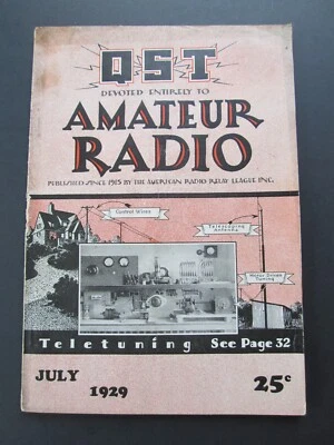 Revista de radioaficionados QST de julio de 1929 Vol. XIII Nº 7 Foto 1 de 4