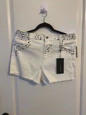 Kendall & Kylie Studded Denim Shorts. Size 31 - Изображение 1 из 4