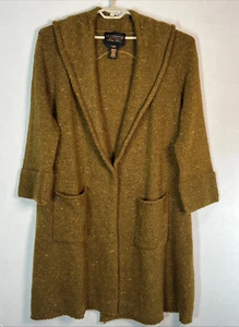 Soft Surroundings Label Noir Brown Knit Cardigan XL Mohair Tapestry Back - Picture 1 of 17