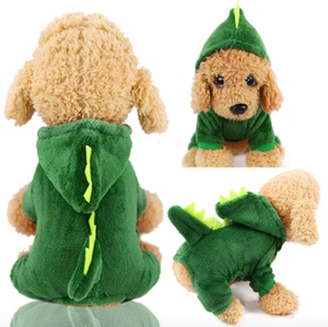 Soft Warm Pet Dog Jumpsuits Clothing for Dogs Pajamas Fleece Small Puppy Coat - Picture 1 of 8