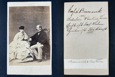 Pauline Lucca, soprano et Otto von Bismarck, politicien Vintage cdv albumen prin