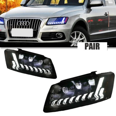 For Audi Q5 2009-2018 LED Headlight DRL Sequential Turn Signal Light Projector - Image 1 of 4