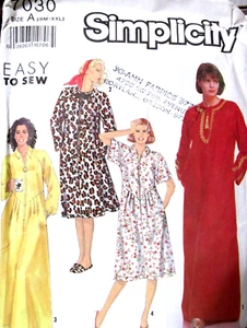 Simplicity Misses Sewing Pattern Pajama Vtg 80s Easy Sew Caftan Robe size ALL - Picture 1 of 2