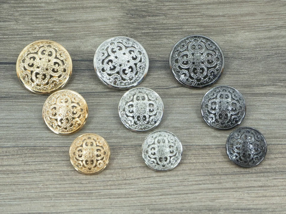 Metallknöpfe Ornament für Uniform, Jacke und Mantel 18 / 20 / 25mm Knopf mit Öse - Bild 1 von 1
