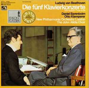 BEETHOVEN 5 Piano Concertos Choral Fantasie Op.80 BARENBOIM KLEMPERER Electrola - Picture 1 of 3