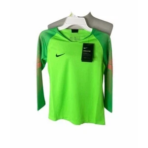 Nike Boy's Shirt Green Dri-Fit Breath Soccer Long Sleeve Athletic Size Small - Picture 1 of 5