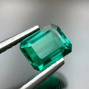 LAB GROWN BIRON 2.80 ct COLUMBIAN GREEN EMERALD OCTAGON CUT LOOSE GEMSTONE - Picture 1 of 2
